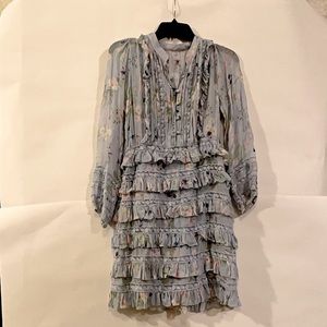 Tiered Dainty Dress in Blue Foral